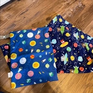 Space Celestial baby blanket with wet bag
